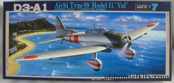 Fujimi 1/72 Aichi Type 99 Model 11 D3-A1 Val - Carrier Dive Bomber - Markings for Two Pearl Harbor Attack Aircraft, 7 plastic model kit